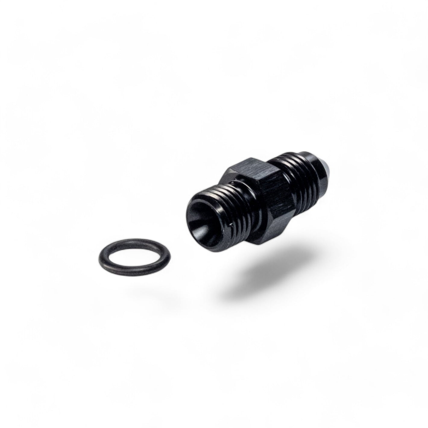 FITTING ADAPTER AN3 TO ORB3 MALE FLARE AL BLACK