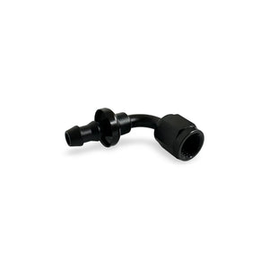 FITTING PUSH LOCK HOSE END AN4 90 DEG AL BLACK