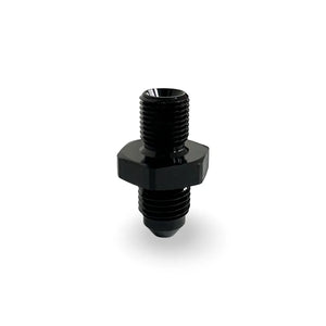 FITTING ADAPTER AN4 TO M10X1.0 METRIC TO MALE FLARE AL BLACK