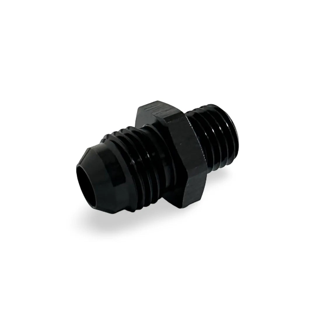 FITTING ADAPTER M12X1.5 TO AN6 METRIC TO MALE FLARE AL BLACK