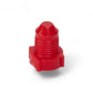 PLASTIC PLUG MALE RED
