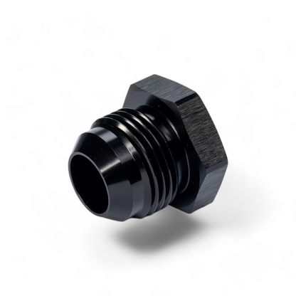 FITTING PLUG AN12 FLARE MALE AL BLACK