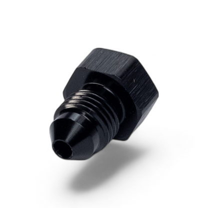 FITTING PLUG AN3 FLARE MALE AL BLACK