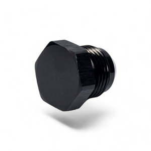 FITTING PLUG AN8 FLARE MALE AL BLACK