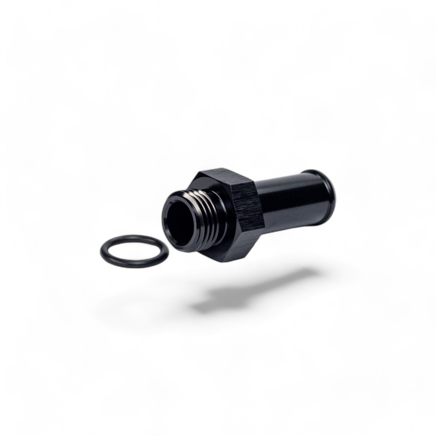 FITTING ADAPTER AN6 TO 1/2IN MALE ORB TO BARB AL BLACK