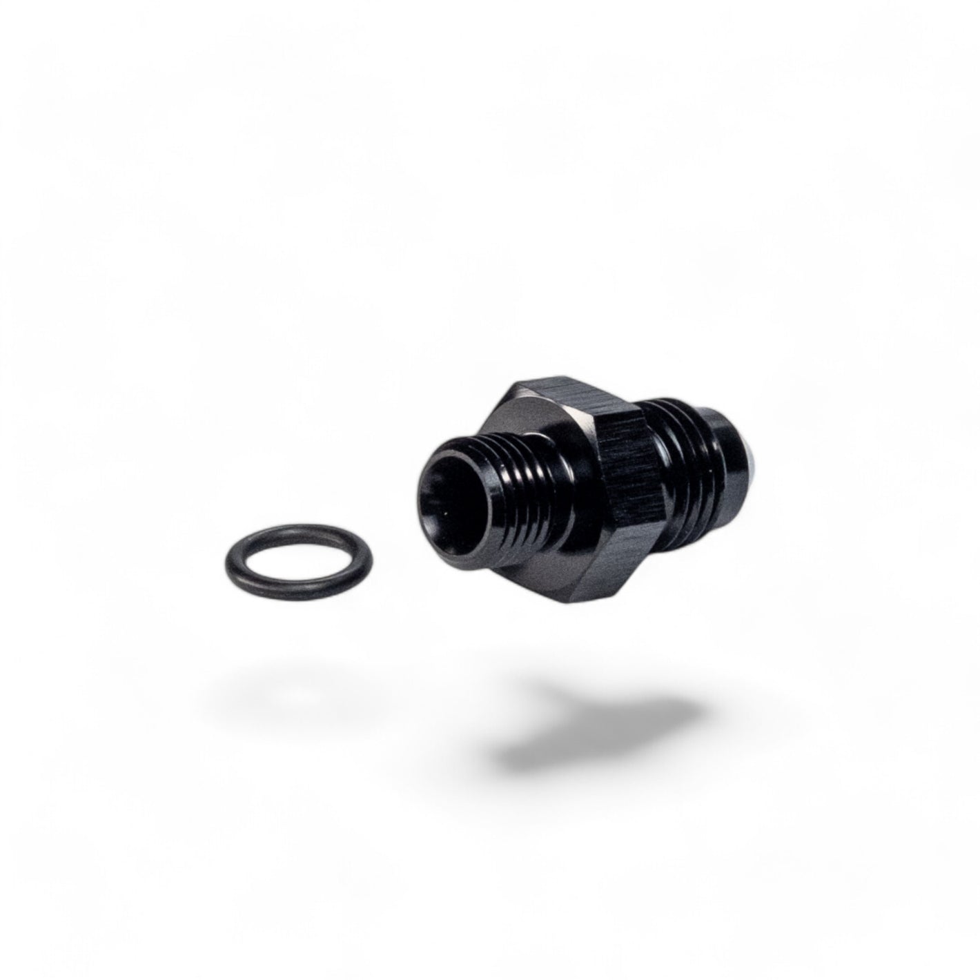 FITTING ADAPTER AN4 TO ORB3 MALE FLARE AL BLACK