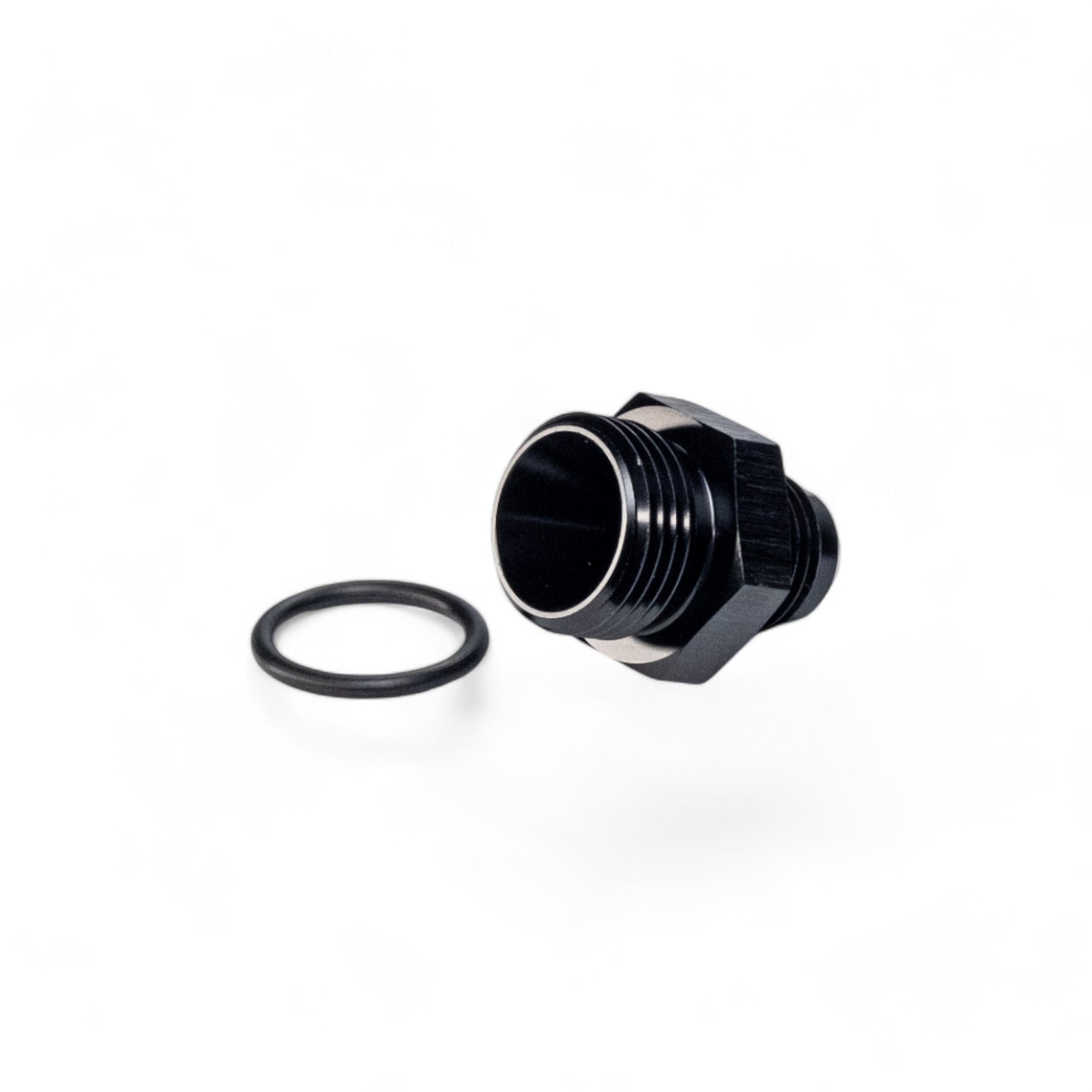 FITTING ADAPTER AN6 TO ORB8 MALE FLARE AL BLACK