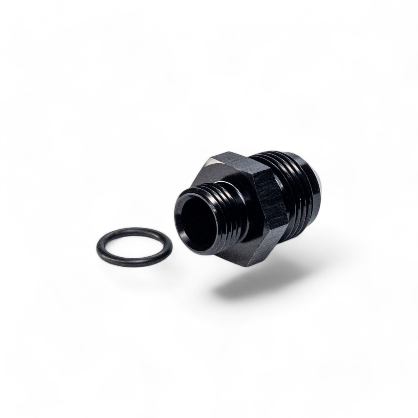 FITTING ADAPTER AN8 TO ORB6 MALE FLARE AL BLACK