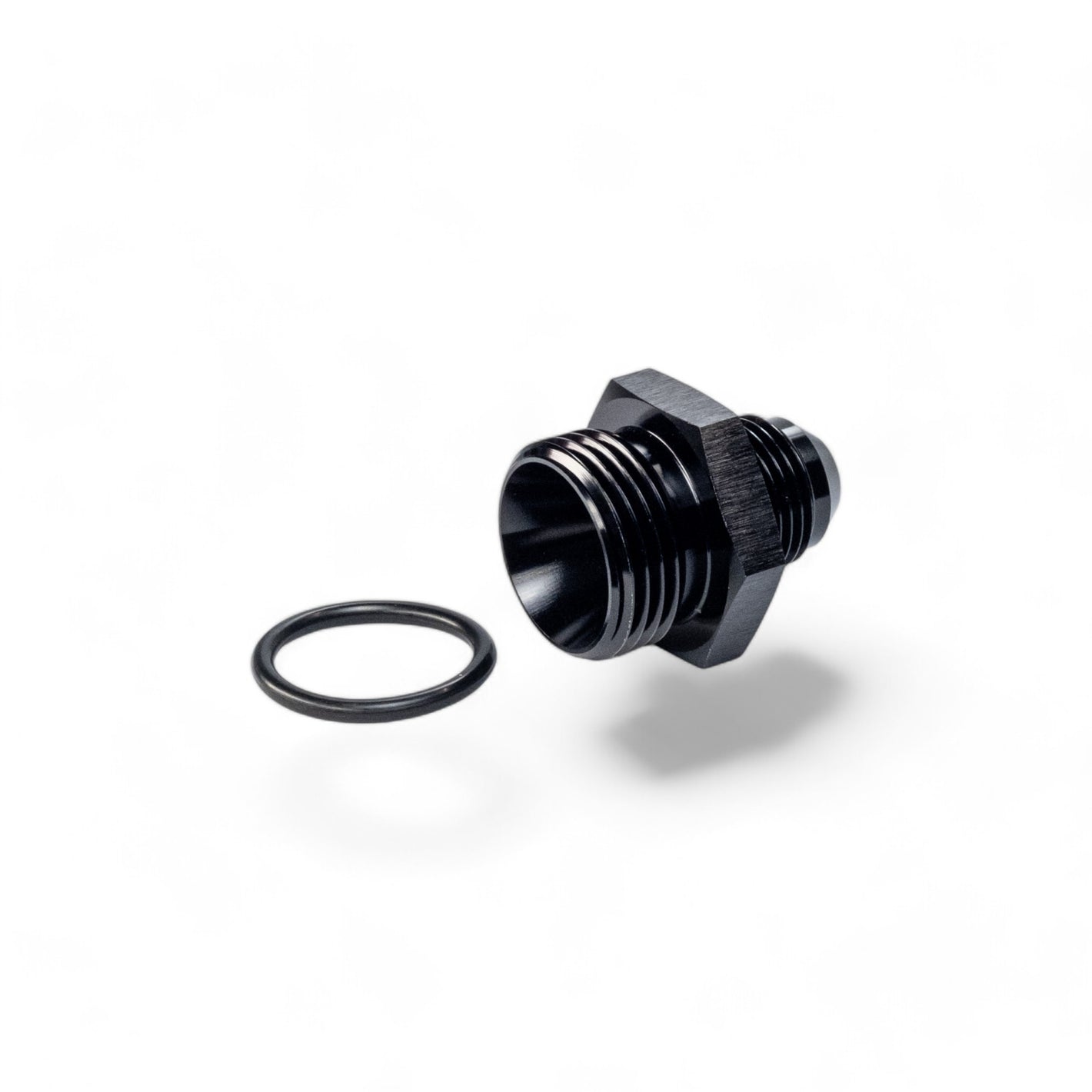 FITTING ADAPTER AN8 TO ORB12 MALE FLARE AL BLACK