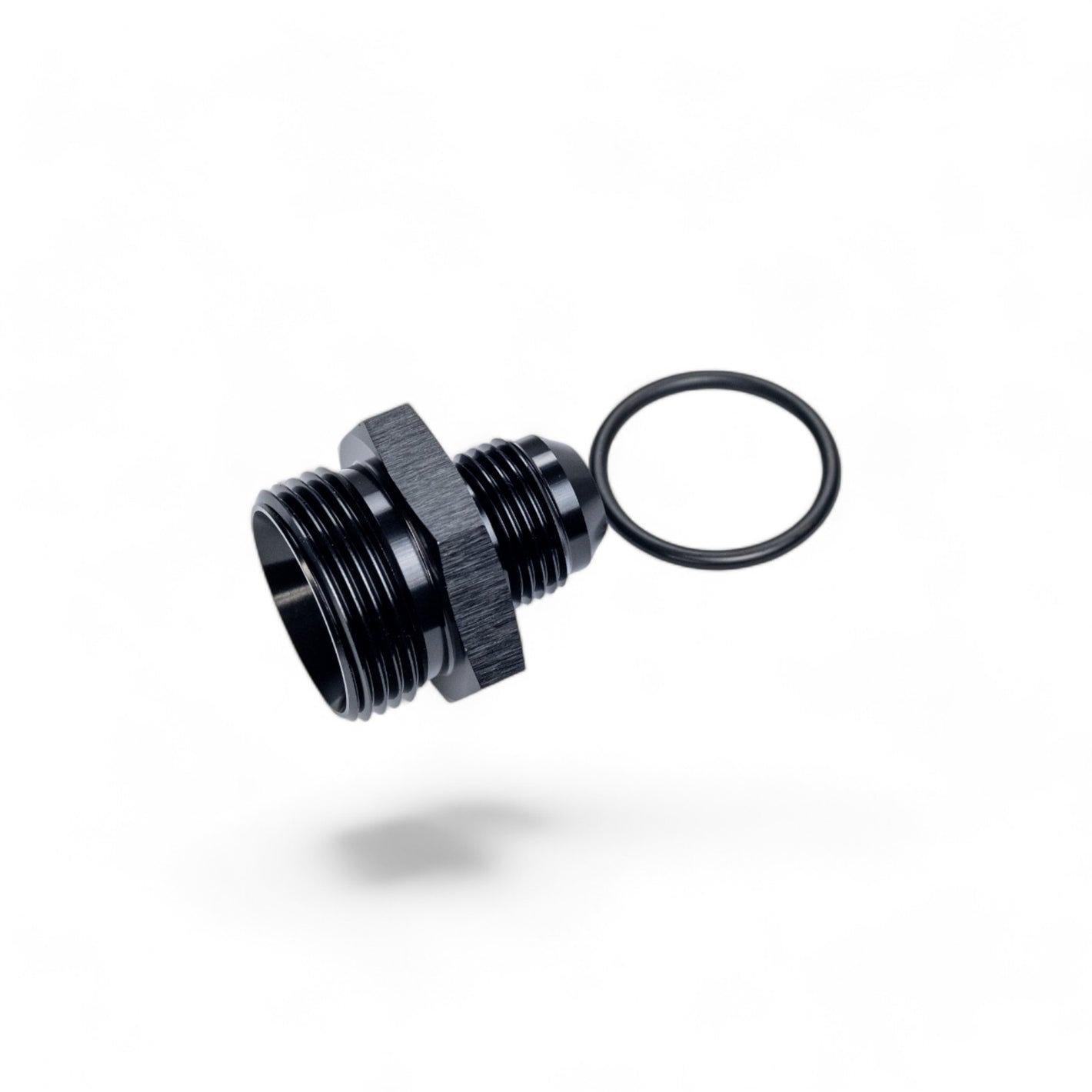 FITTING ADAPTER AN10 TO ORB16 MALE FLARE AL BLACK