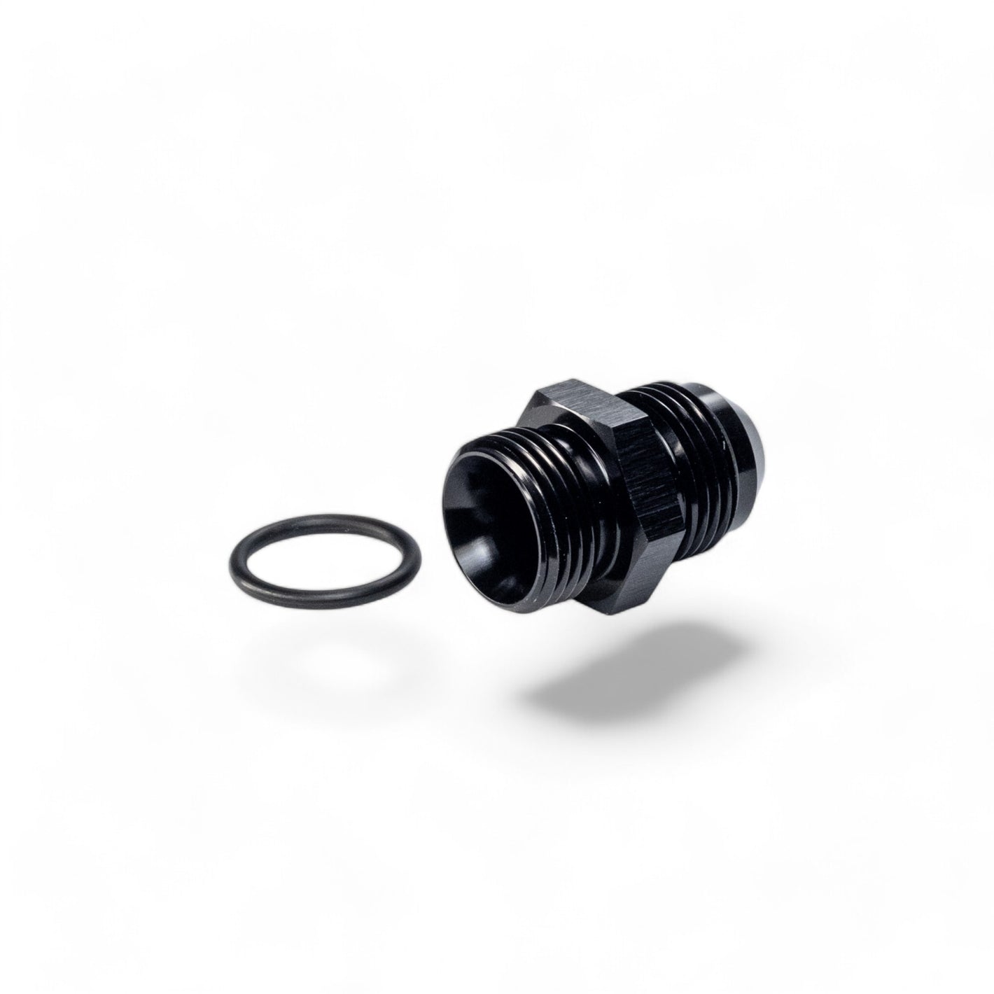 FITTING ADAPTER AN10 TO ORB10 MALE FLARE AL BLACK