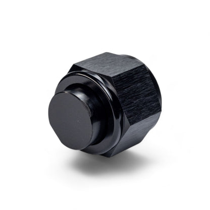 FITTING PLUG AN12 FLARE CAP AL BLACK