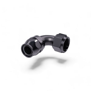 FITTING PTFE HOSE END AN16 SWIVEL 90 DEG AL BLACK