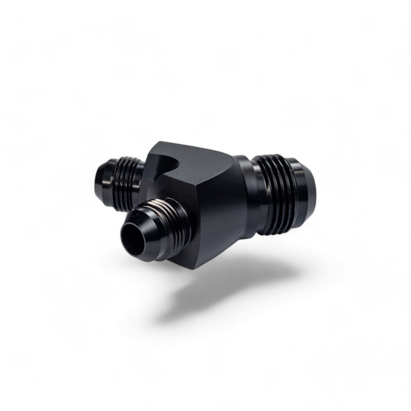 FITTING ADAPTER AN12 TO AN8 Y-ADAPTER AL BLACK