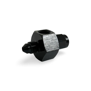 FITTING ADAPTER AN3 FEMALE TO MALE WITH 1/8IN PORT AL BLACK