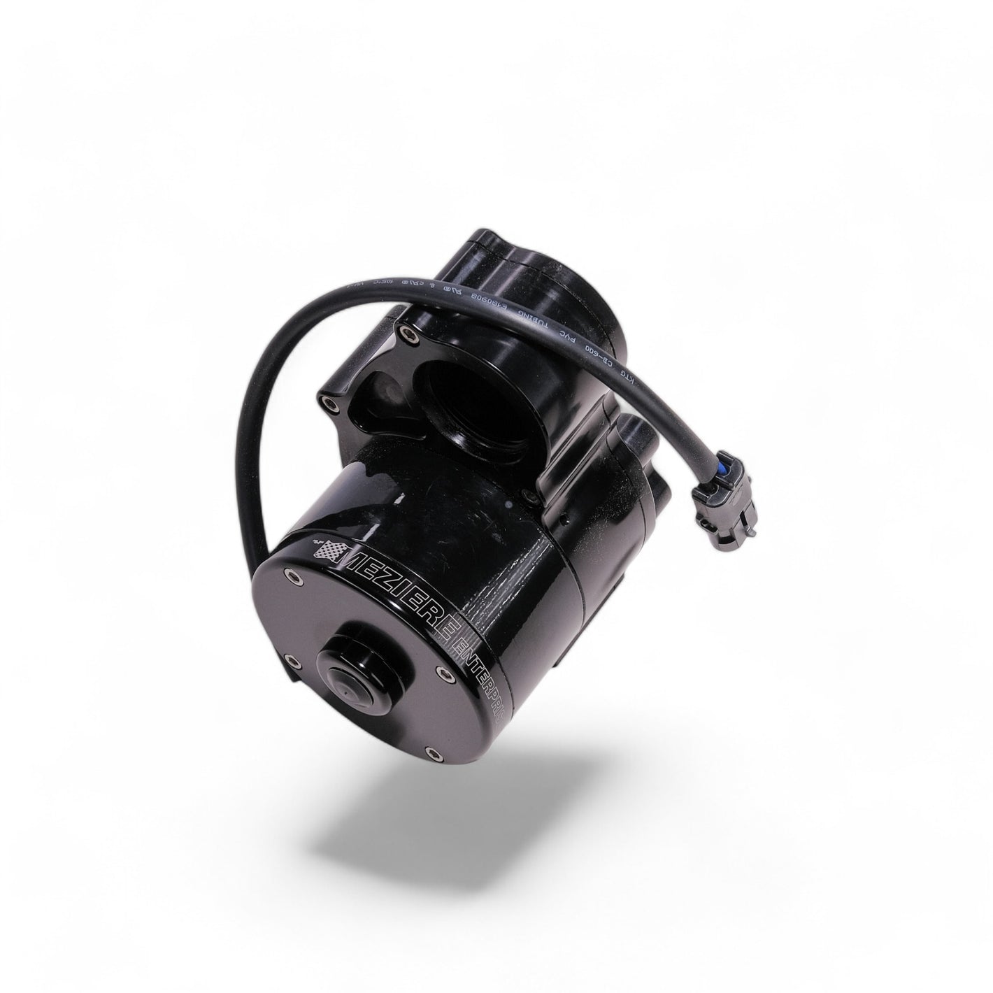 REMOTE ELECTRIC WATER PUMP 55GPM INLINE BLACK BILLET AL MEZIERE WP336S