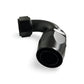 FITTING HOSE END AN20 SWIVEL 120 DEG AL BLACK